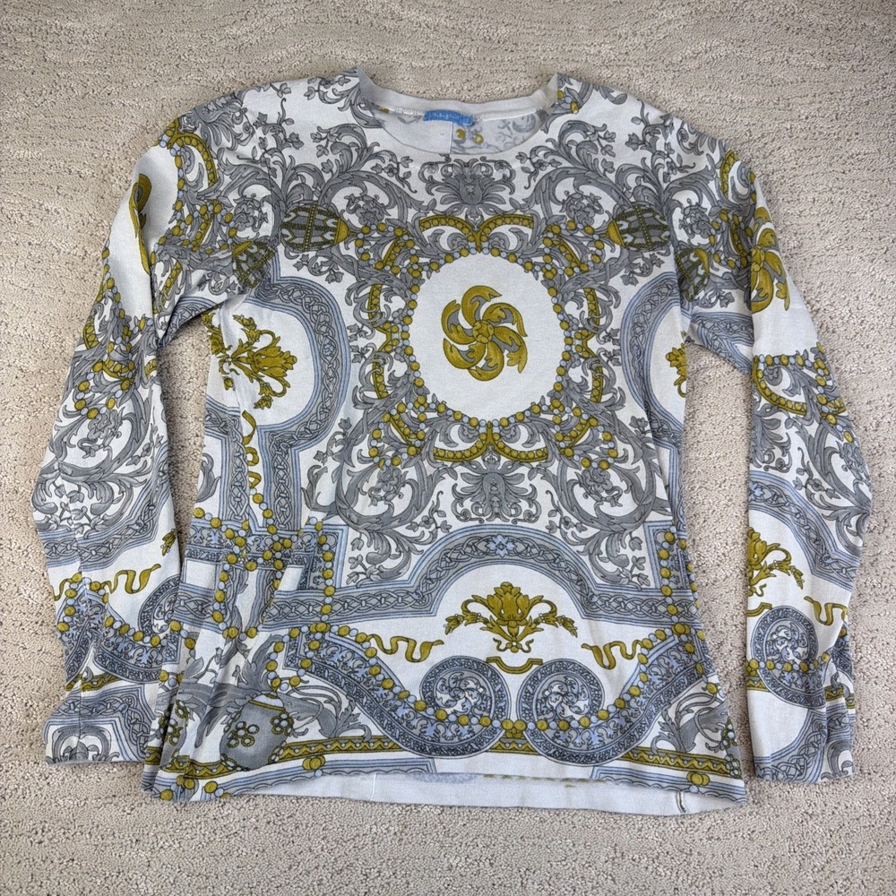 Women's J. McLaughlin Small Catalina Cloth Medallion Print Long Sleeve Cotton